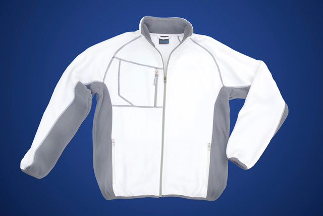Champ Fleecejacke Weiß/grau – Malerjacke S-4XL,  Produktbild-Vorschau 6